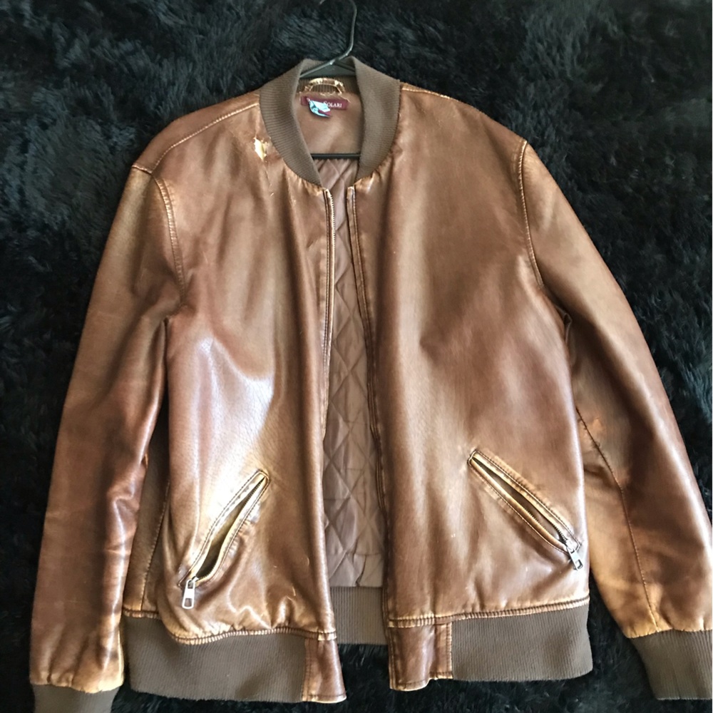 VINTAGE BROWN LEATHER JACKET🔥